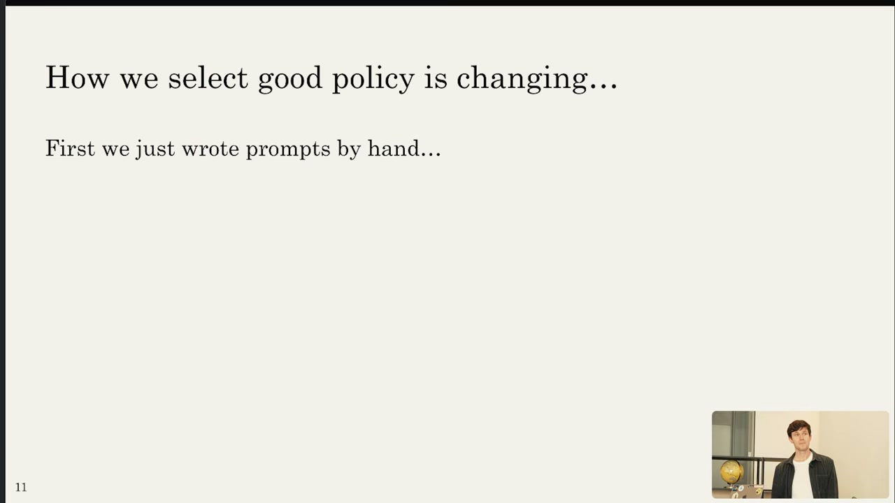 Slide: How we select good policy is changing