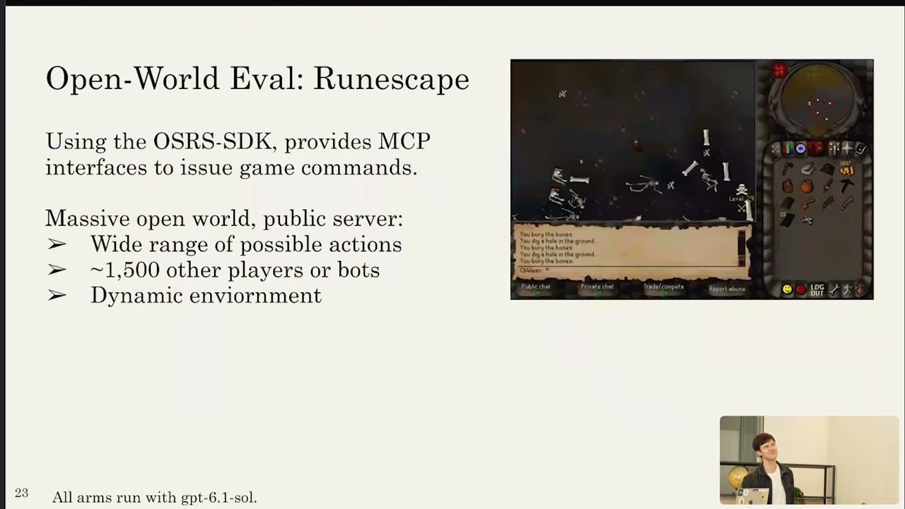 Open-World Eval: Runescape slide with game screenshot